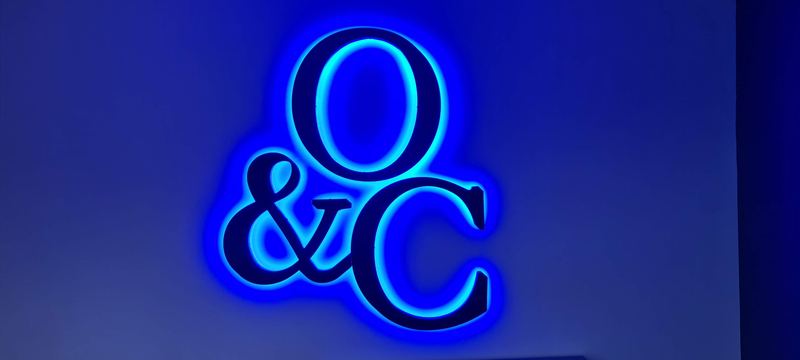 Illuminated sign installed by AG Electrical for a local business